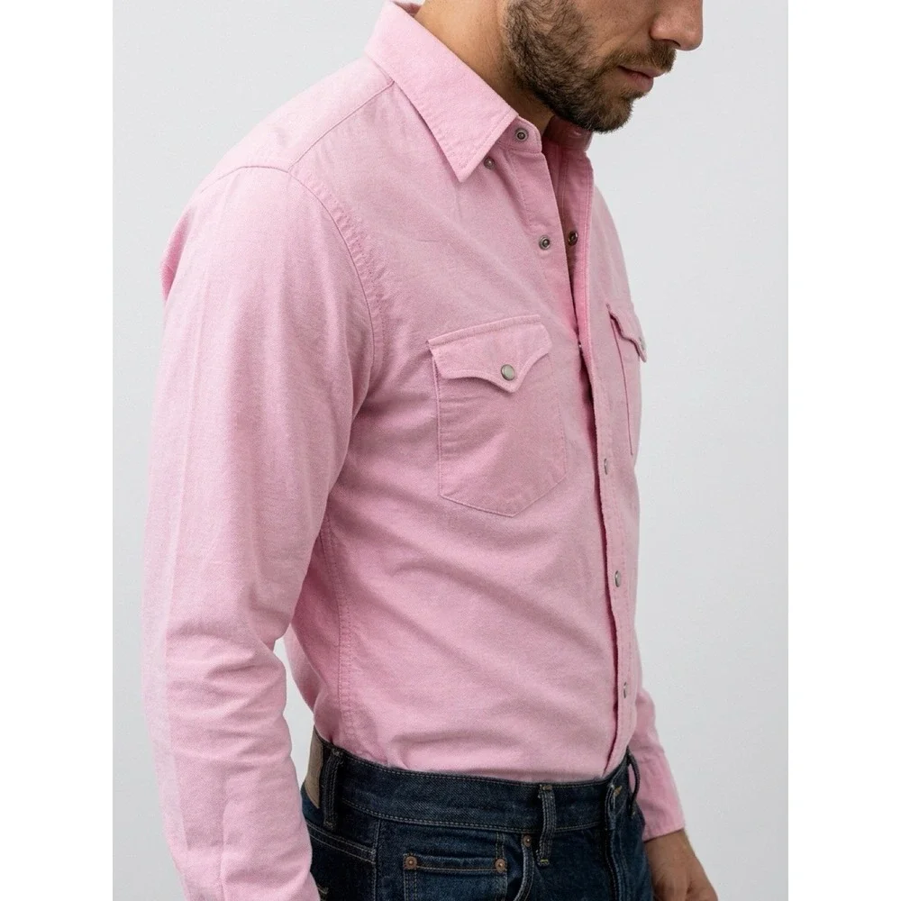 (10/b49)Polo Ralph Lauren Oxford button Front Western Shirt Mens (Size Small)